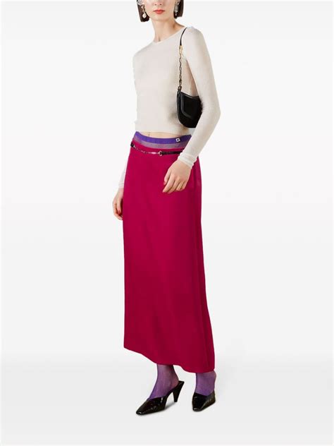 gucci skirts women|Gucci velvet skirt.